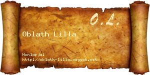 Oblath Lilla névjegykártya